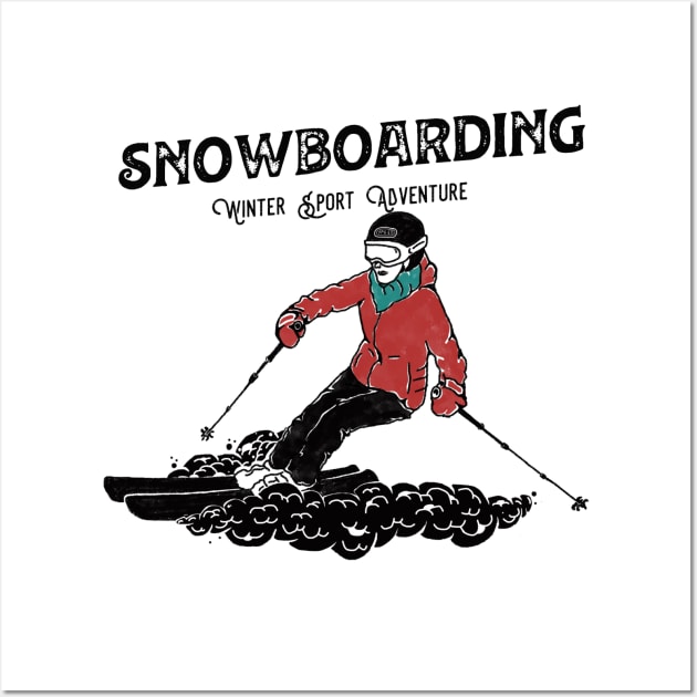 Snowboarding Sport Wall Art by GS